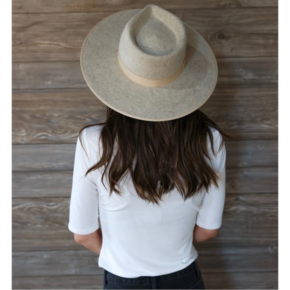 Lack of Color Carlo Rancher Grey Ivory Speckled Wool Hat size MEDIUM 57 CM - Picture 13 of 15